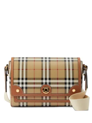 Burberry チェック ショルダーバッグ | ニュートラル | FARFETCH JP