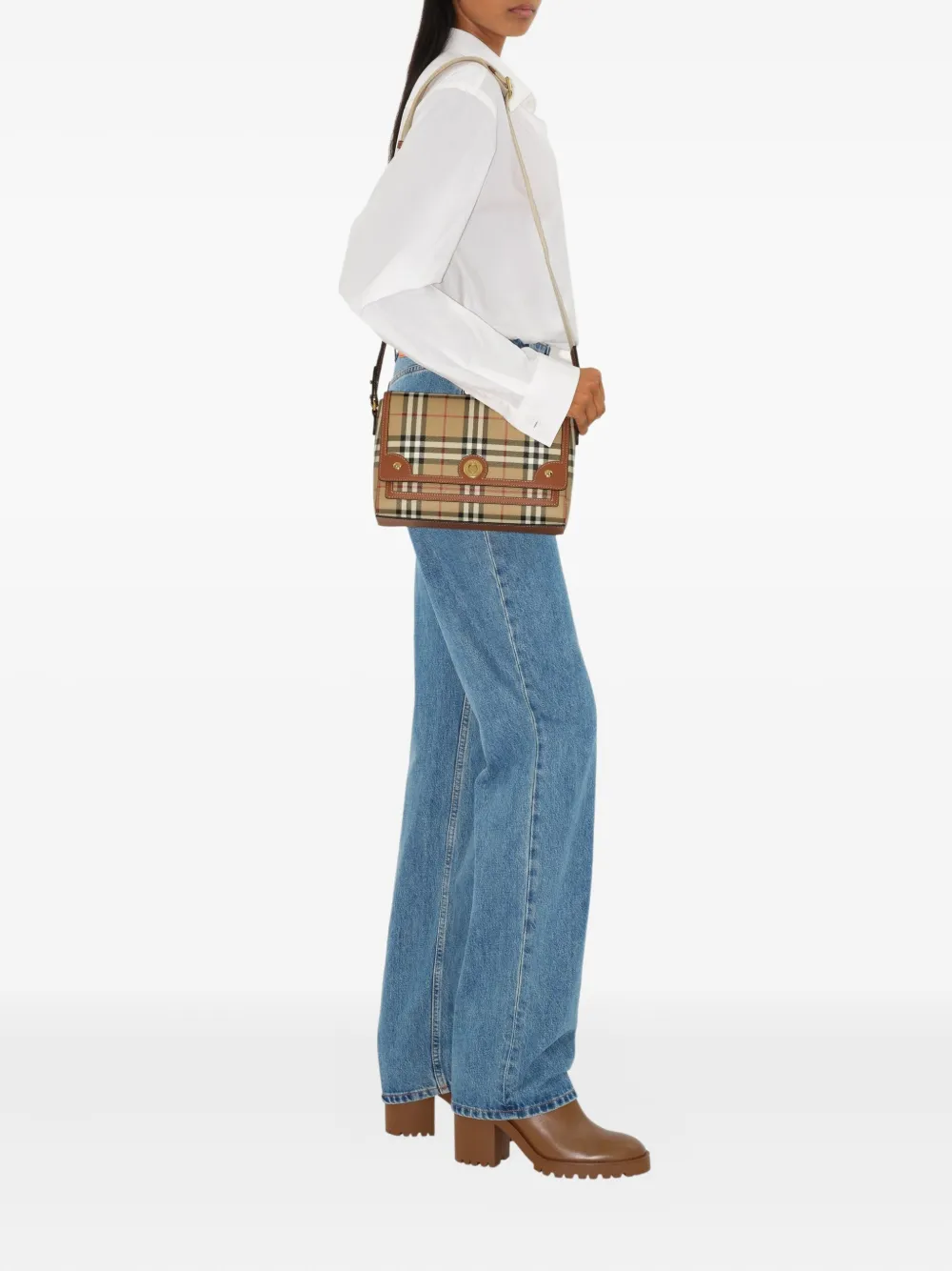 Burberry Geruite crossbodytas Beige