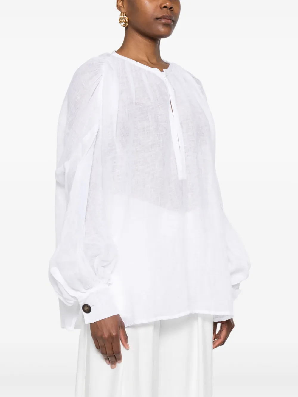 LUISA SPAGNOLI Linnen shirt Wit