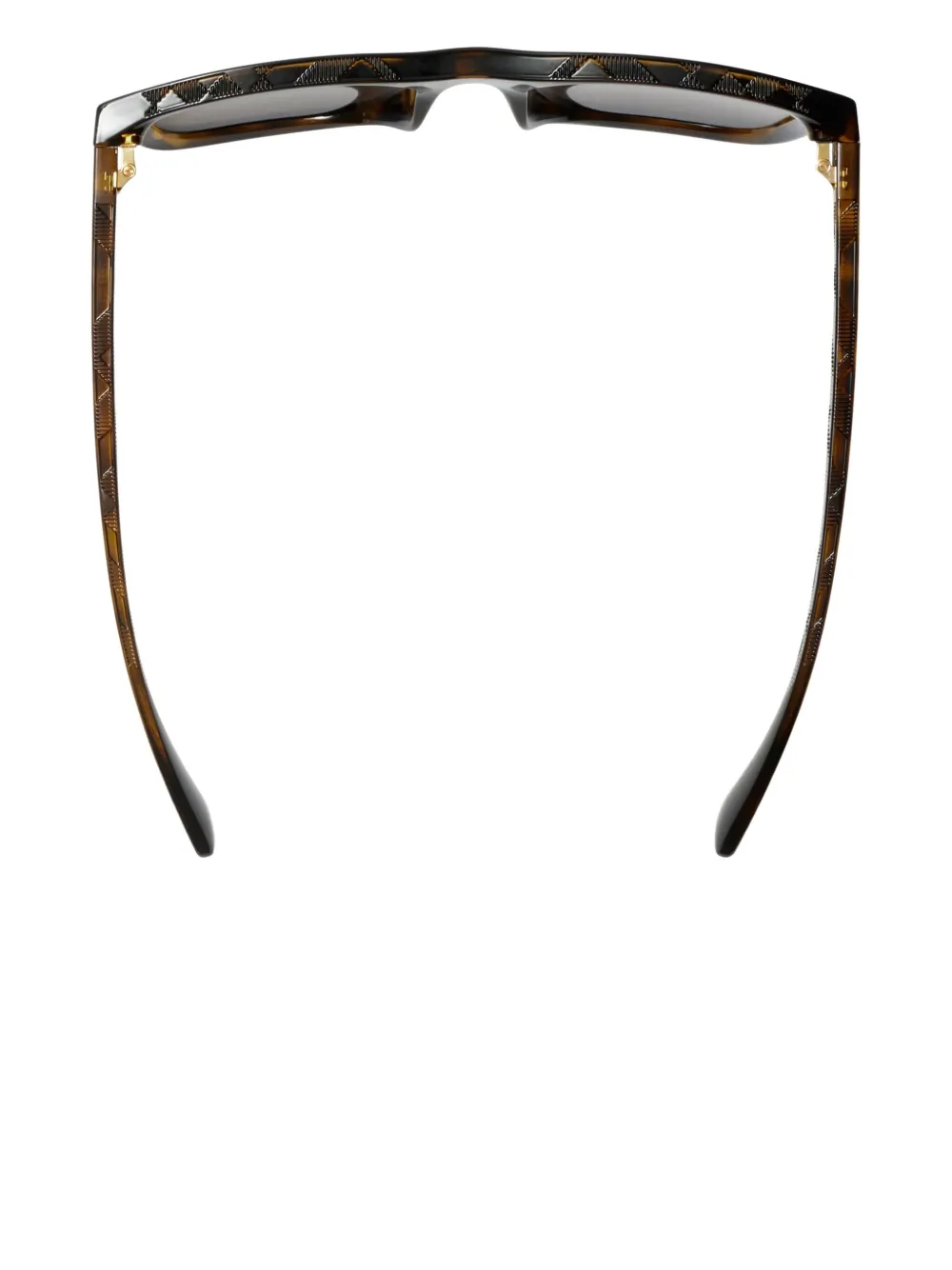 Burberry Eyewear Embossed Check zonnebril Bruin