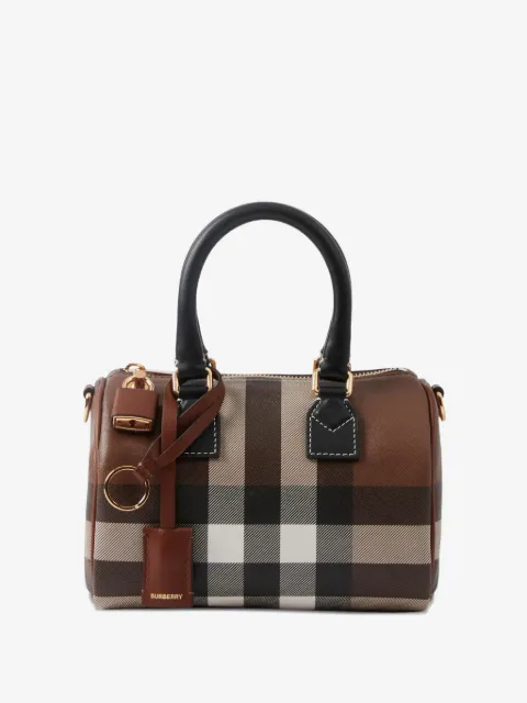 Burberry mini check padlock tote bag