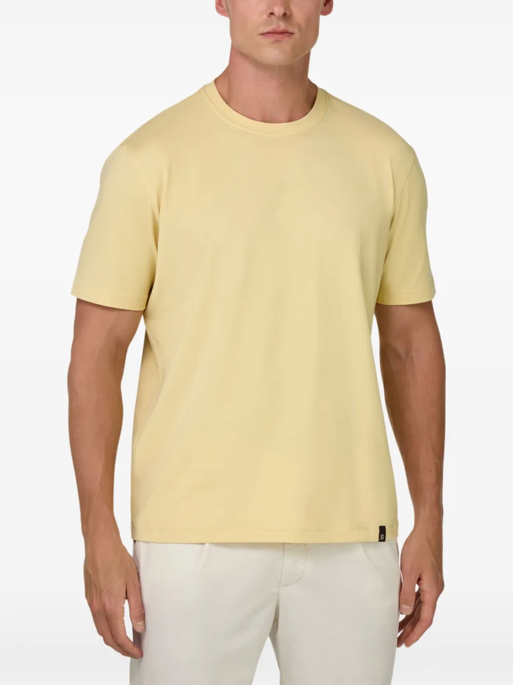 Boggi Milano Katoenen T-shirt Geel