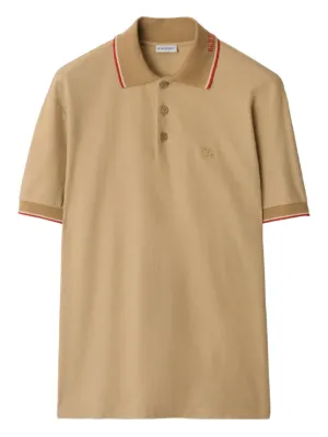 Burberry checked-collar Cotton Polo Shirt | Blue | FARFETCH CA