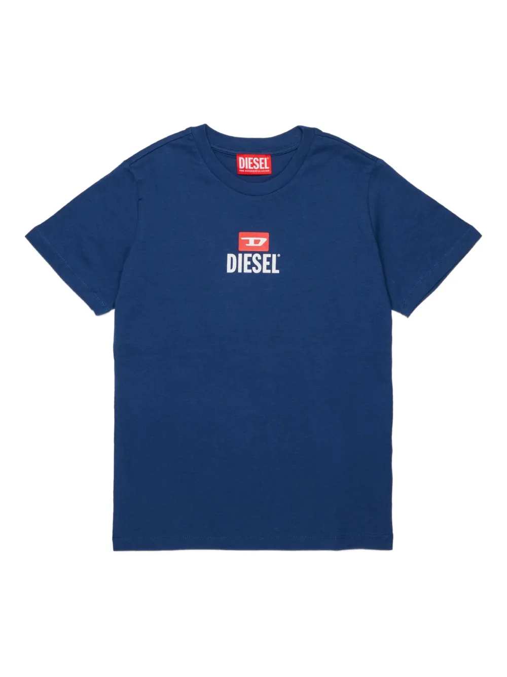Diesel Kids logo-print cotton T-shirt Blauw
