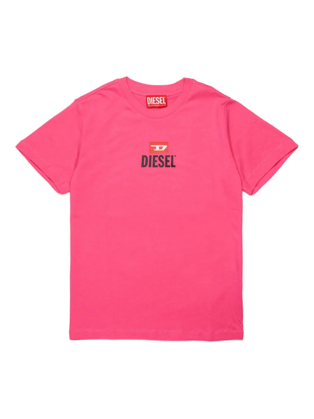 Diesel Kids logo-print cotton T-shirt Roze