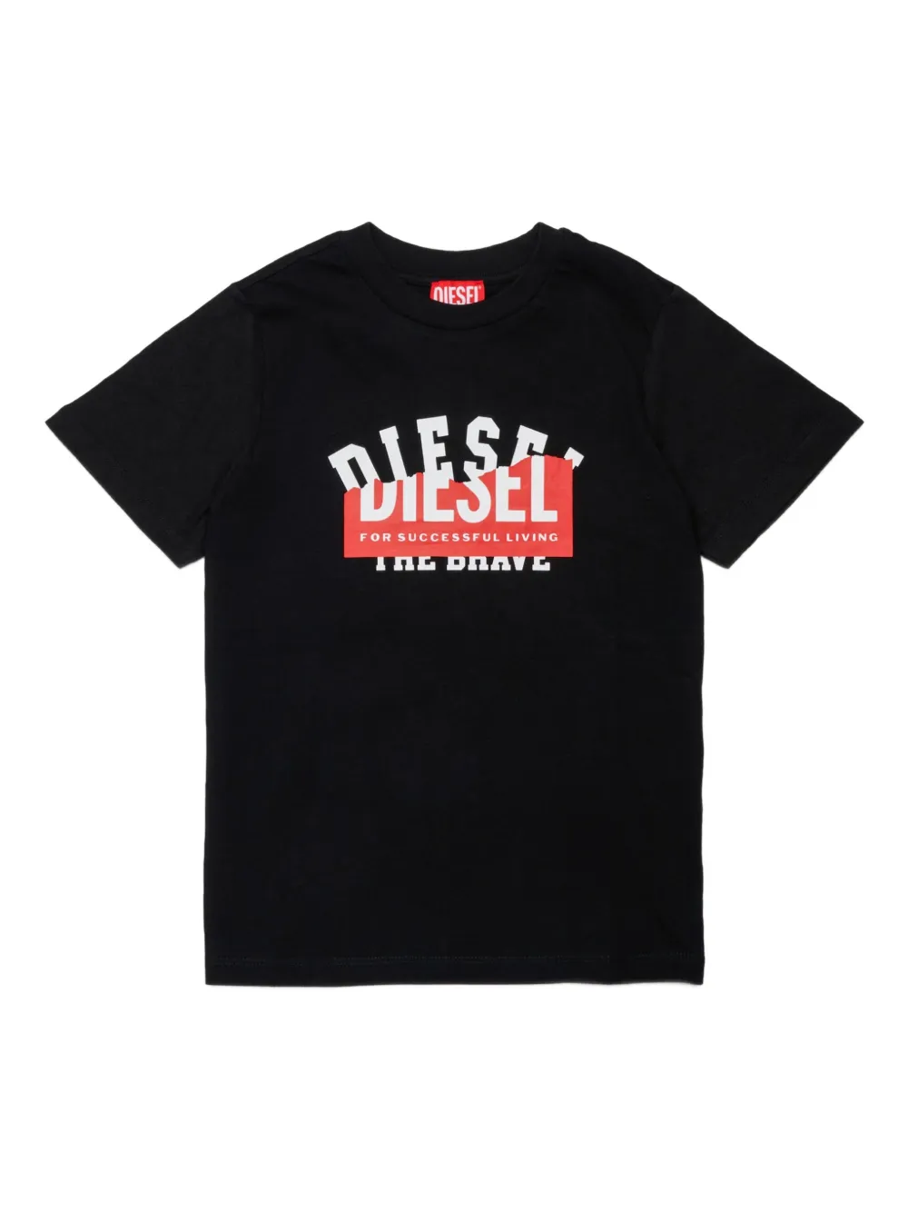 Diesel Kids' Logo-print T-shirt In Black