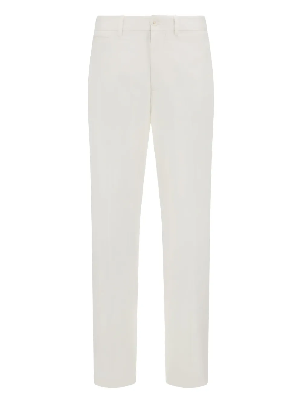 Boggi Milano Stretch Cotton and Linen Trousers Wit