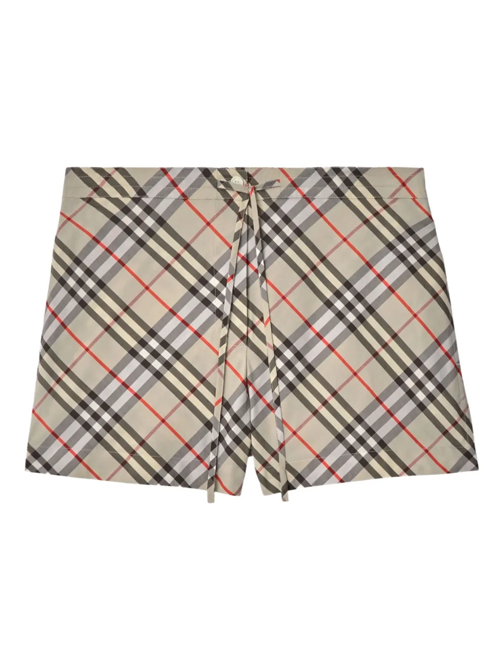 Burberry checked cotton shorts Beige