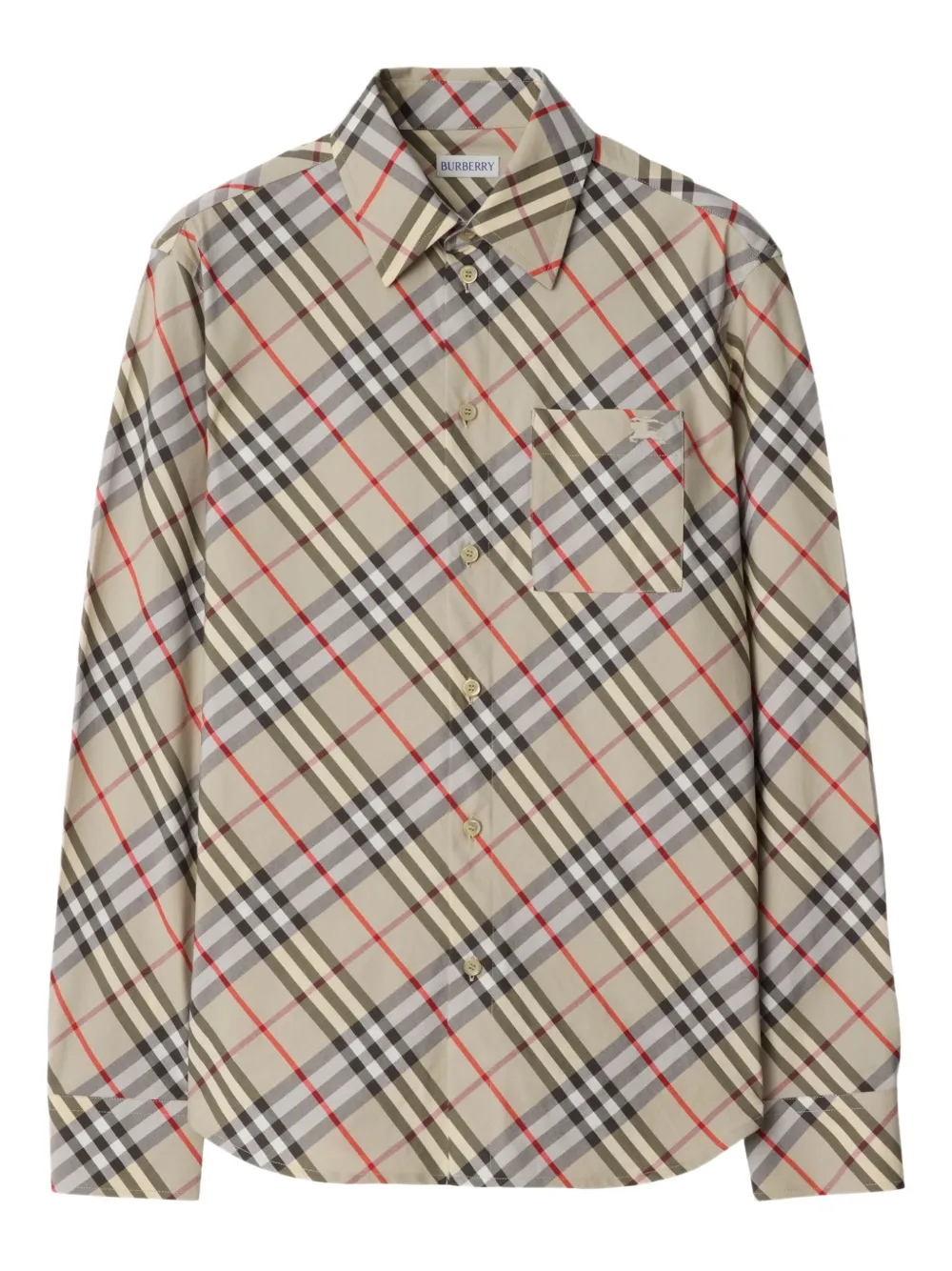 Burberry Geruit shirt Beige