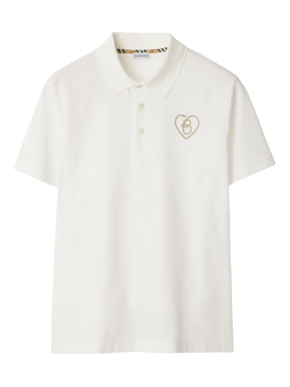 Burberry B Heart katoenen poloshirt Wit