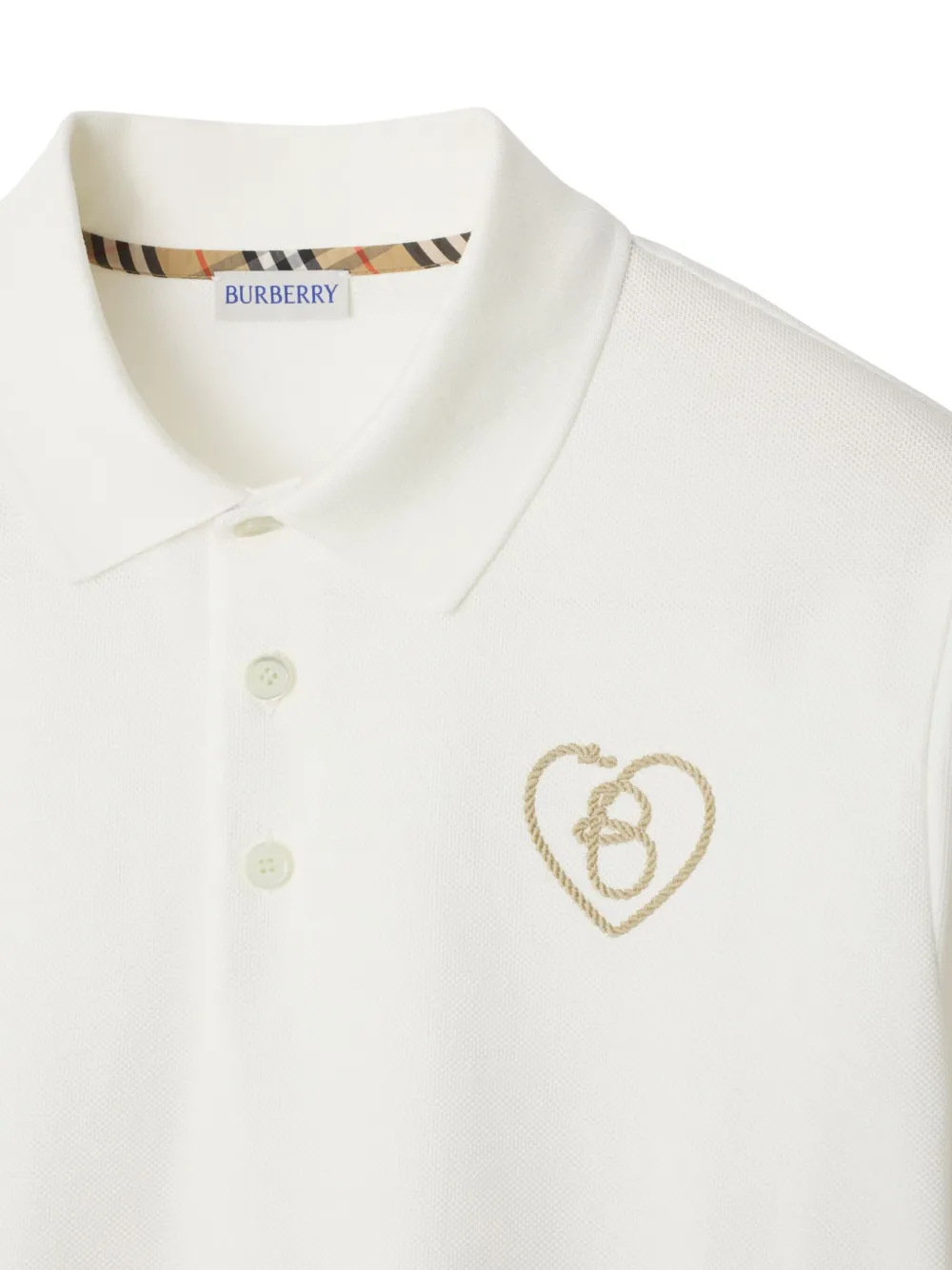Burberry B Heart katoenen poloshirt Wit