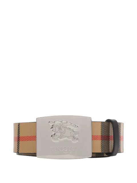 Burberry checked reversible belt