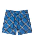 Burberry checked swim shorts - Blue
