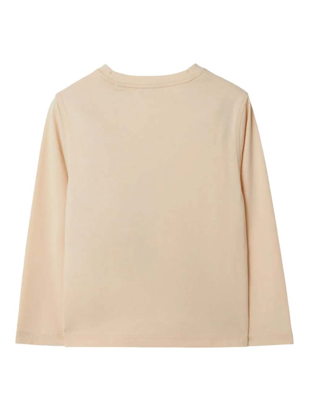 Burberry Kids T-shirt met geruite patch Beige