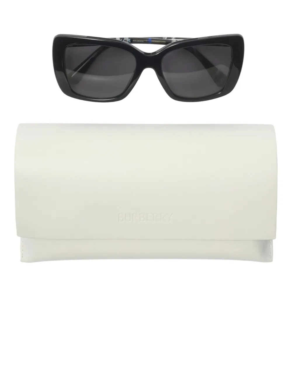 Burberry Eyewear Tubular Check zonnebril Zwart