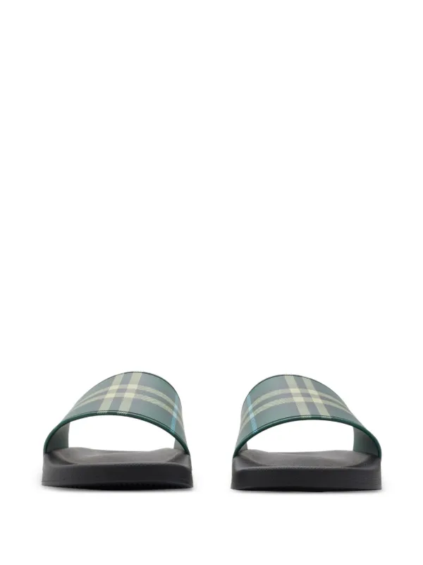 【関送無料】 Burberry Checked slip-on slides サンダル Burberry Checked Slip-on Slides Burberry