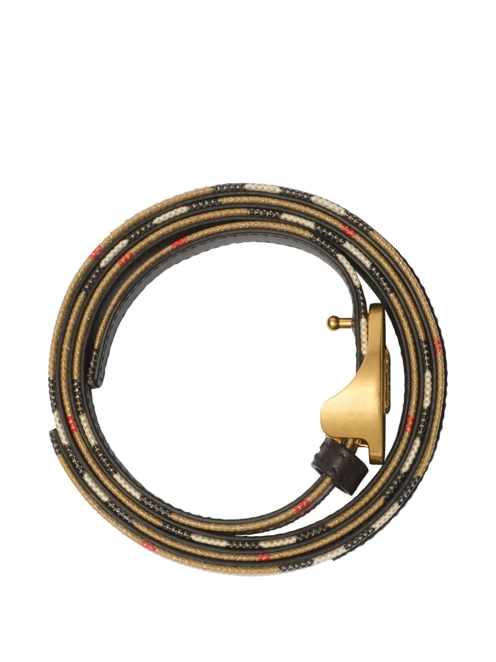 Burberry Equestrian Knight geruite riem Beige