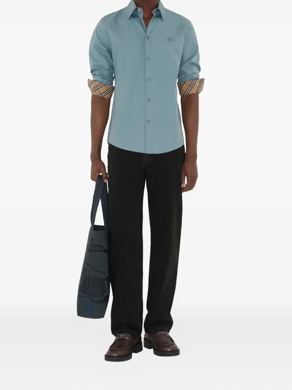 Burberry Katoenen overhemd - Blauw