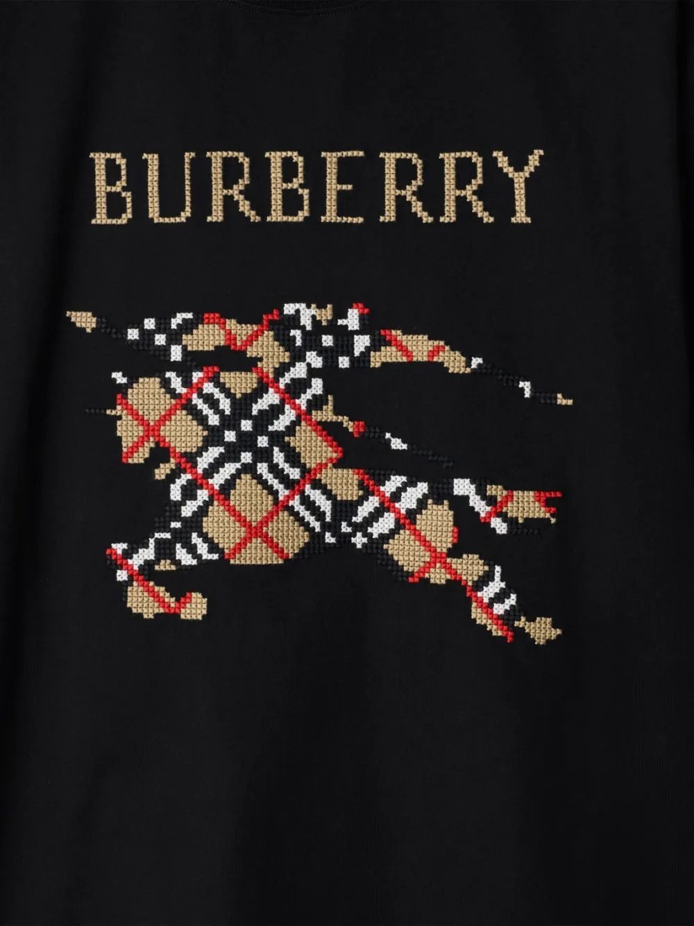 Burberry EKD T-shirt met borduurwerk Zwart