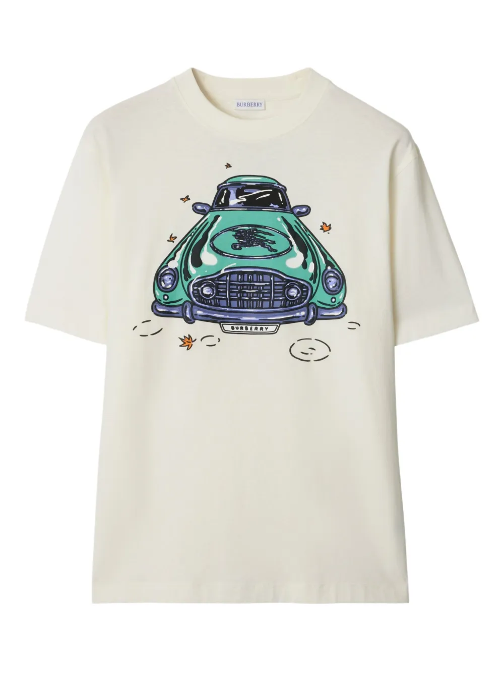 Burberry T-shirt met autoprint Beige