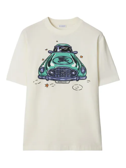 T-shirt en coton à imprimé voiture - Burberry - Modalova