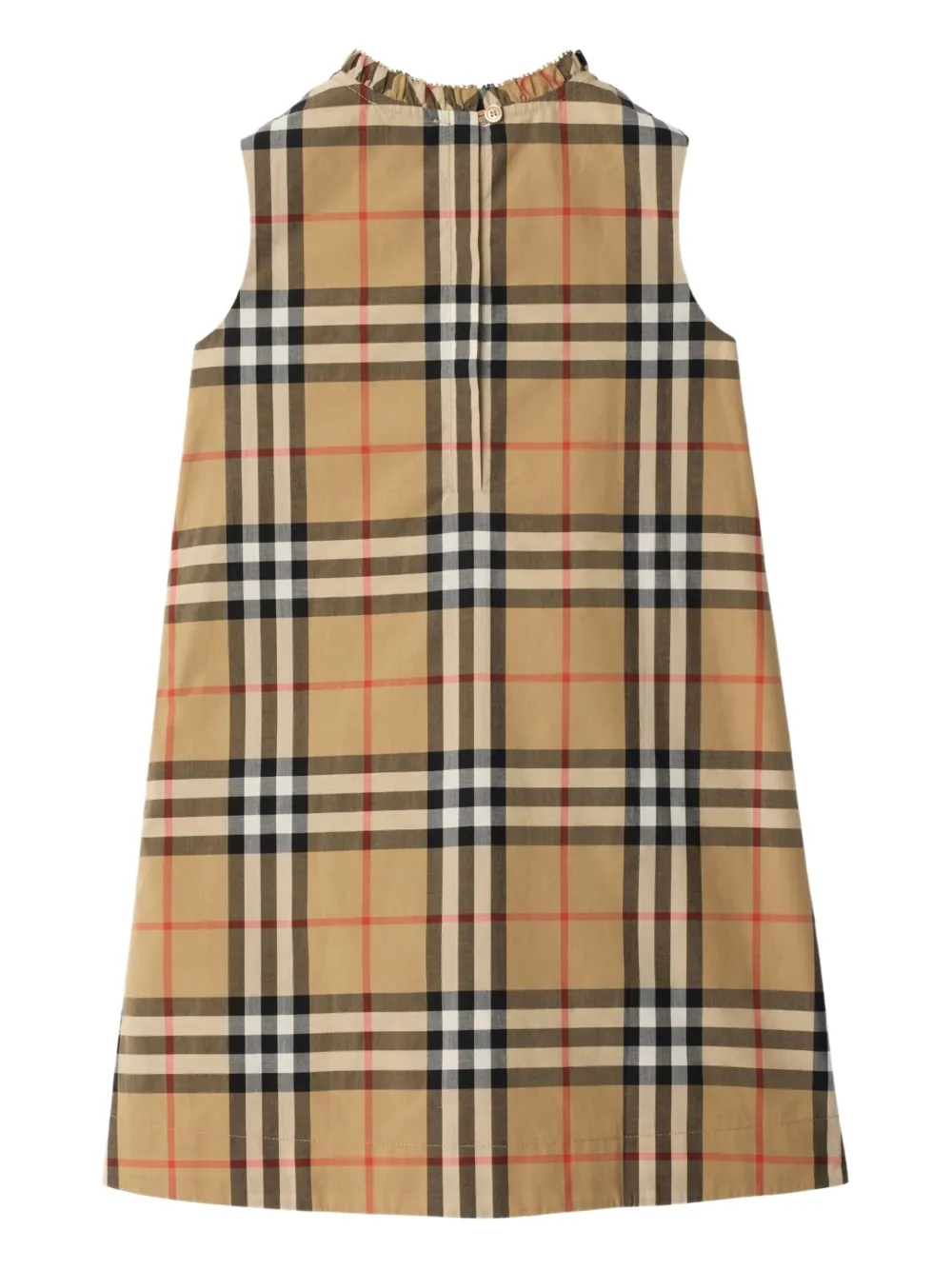 Burberry Kids Geruite jurk Beige