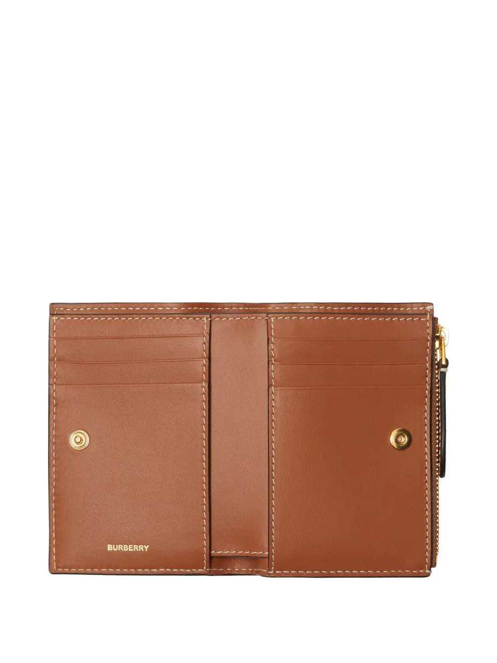Shop Burberry Small Check-print Bi-fold Wallet