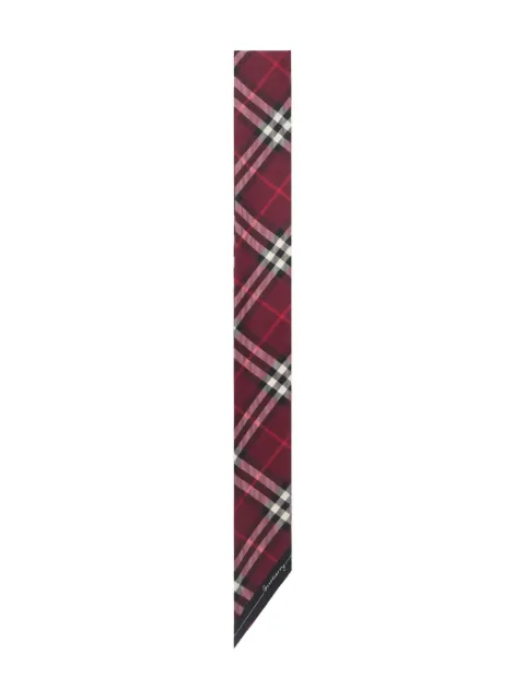 Burberry checked silk scarf