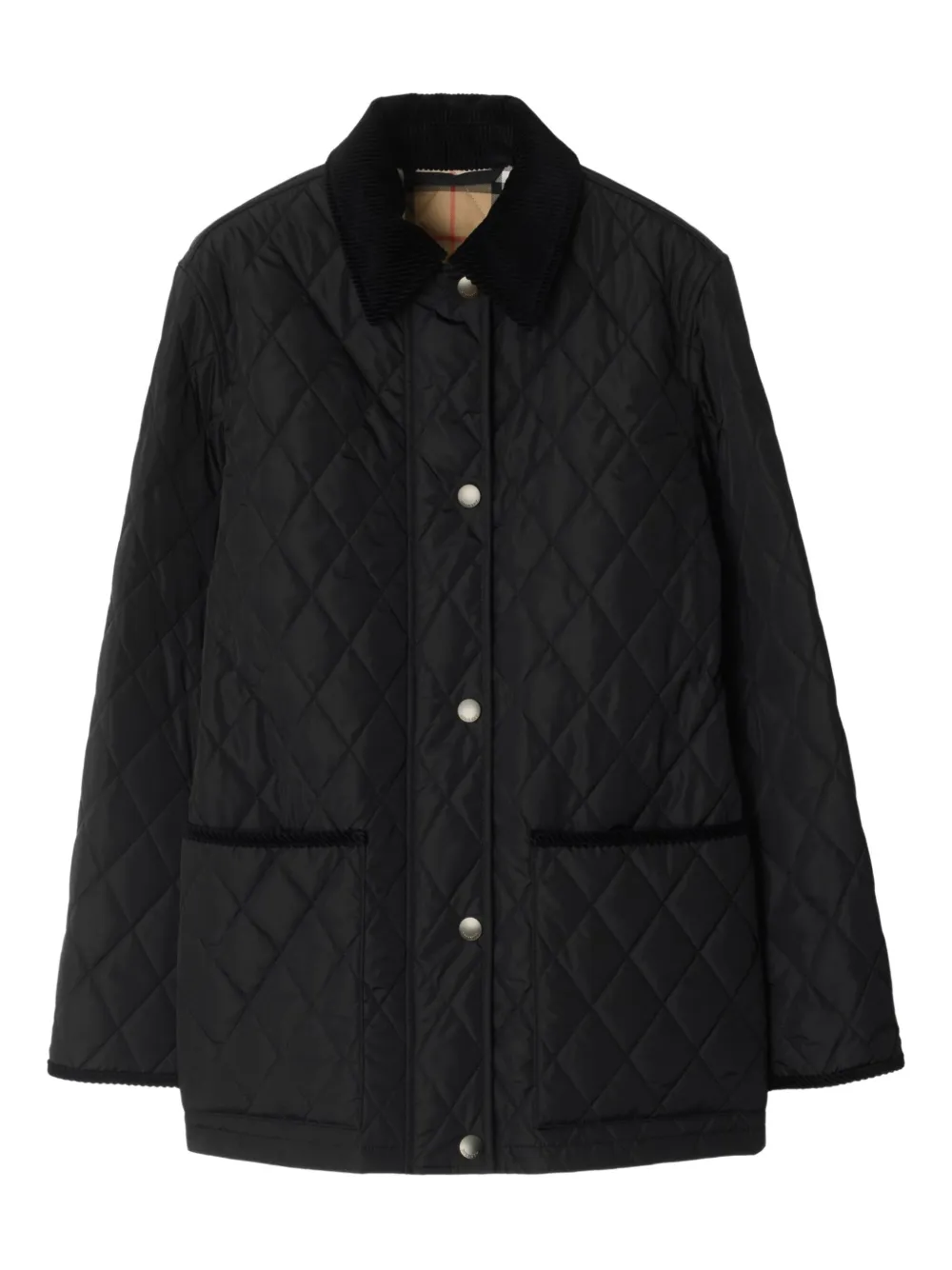 Burberry Gewatteerd jack Zwart