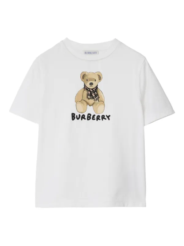 ★BURBERRY★大人の方も Thomas Bear ロゴTシャツ (Beige) トーマスベア・コットンTシャツ (ホワイト) | Burberry®公式サイト