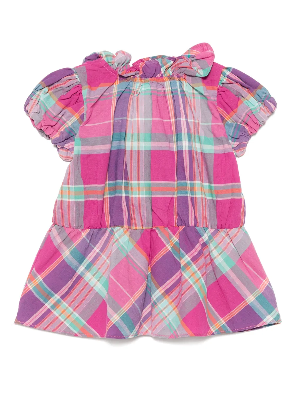 POLO RALPH LAUREN KIDS Geruite jurk Roze