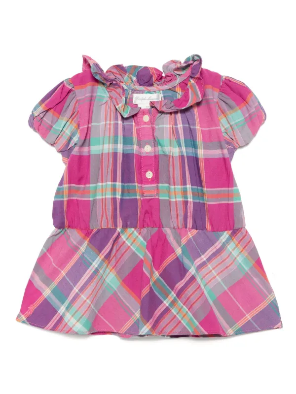 POLO RALPH LAUREN KIDS チェック ワンピース | ピンク | FARFETCH JP