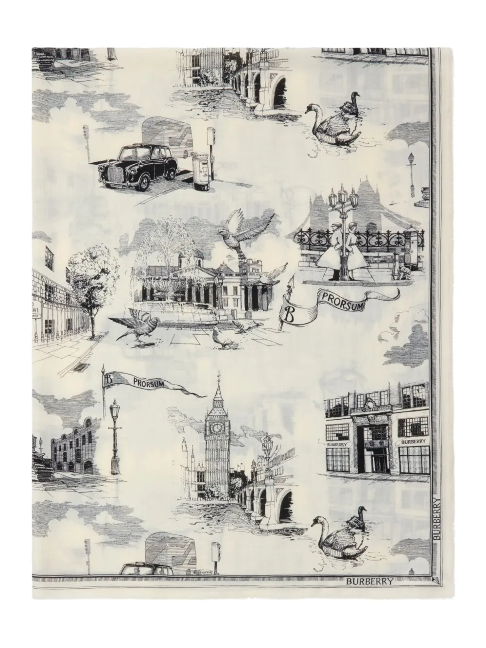 Burberry London Landmarks scarf | Neutrals | Image 1