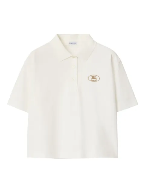 Burberry cropped cotton polo shirt