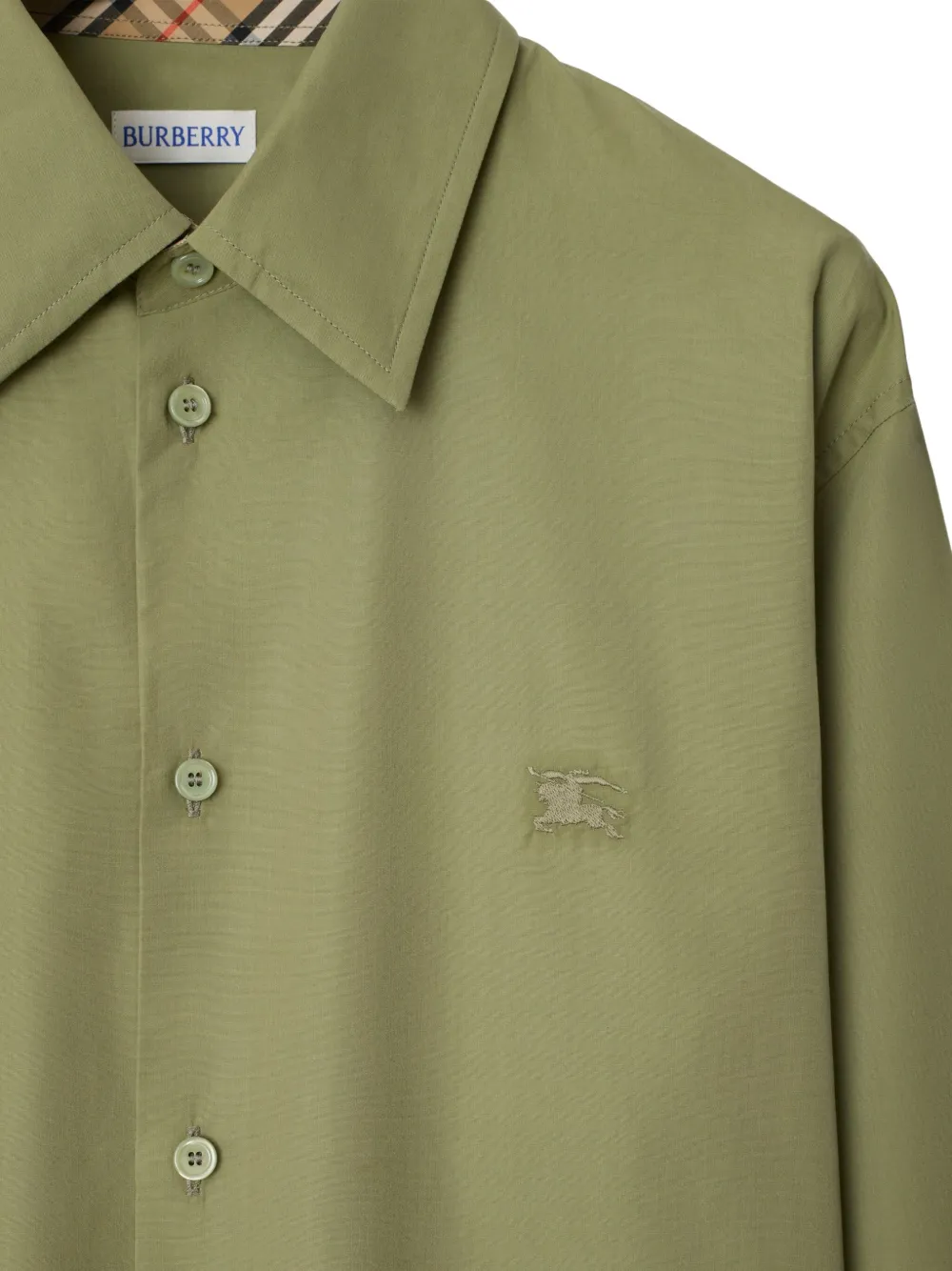 Burberry Popeline overhemd - Groen