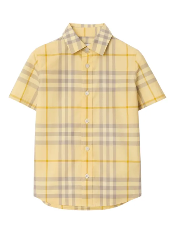 専用　Burberry kids 140 10Y Burberry Kids Checked Cotton Shirt Dress | Brown | FARFETCH