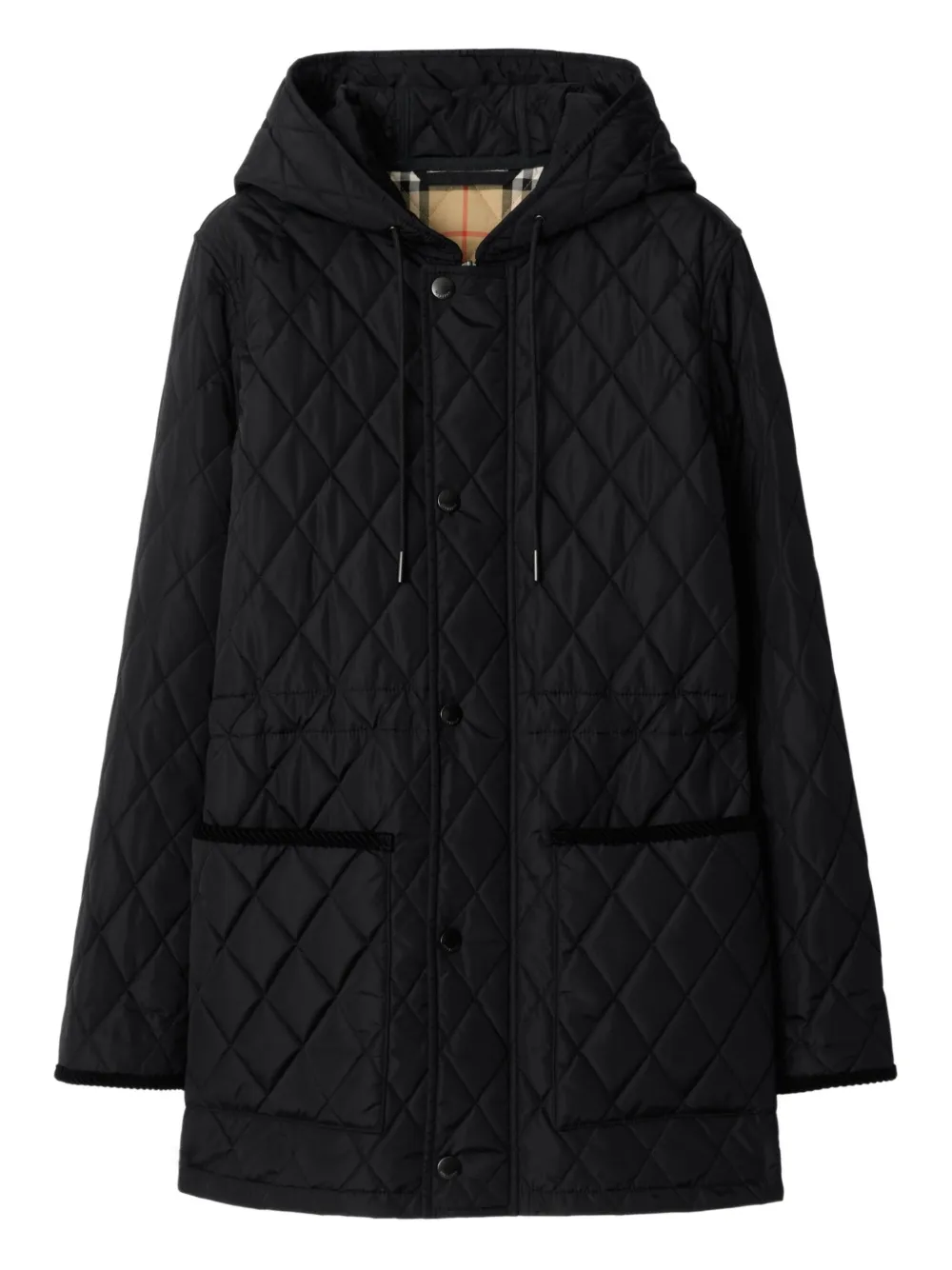 Burberry Gevoerd jack met capuchon Zwart