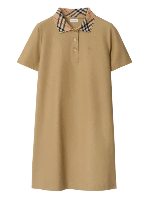 Burberry★素敵！Hunter Beige Stretch Short Sleeve Polo Dress Burberry Women's Hunter Beige Stretch Short Sleeve Polo