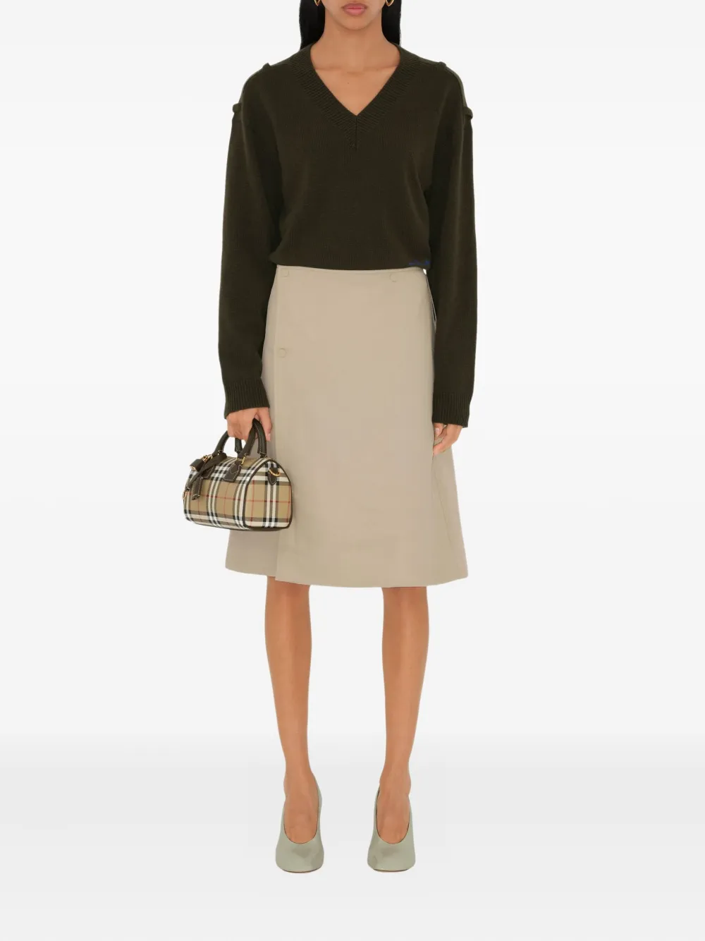 Burberry Geruite shopper Beige