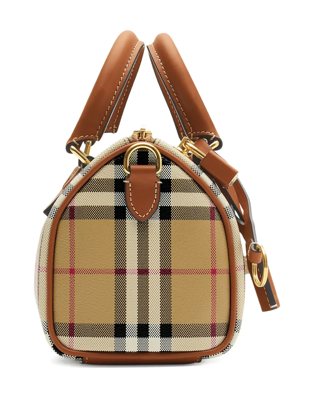 Burberry Geruite shopper Bruin