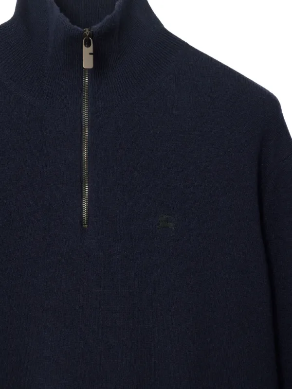 Burberry Cashmere Blend half-zip Sweater | Blue | FARFETCH