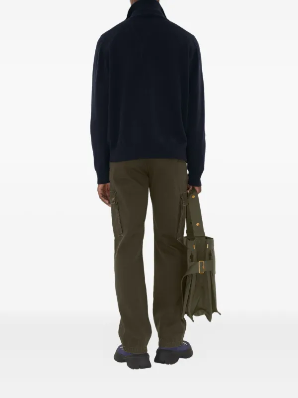 Burberry Cashmere Blend half-zip Sweater | Blue | FARFETCH