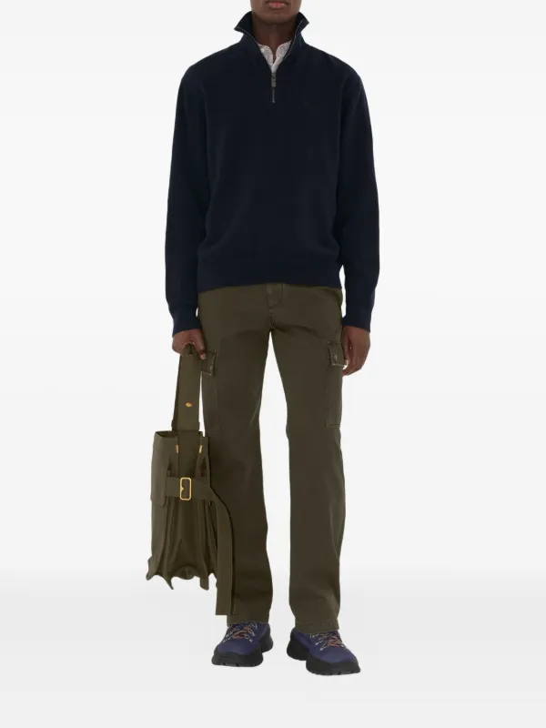 Burberry ハーフジップ カシミアセーター | ブルー | FARFETCH JP