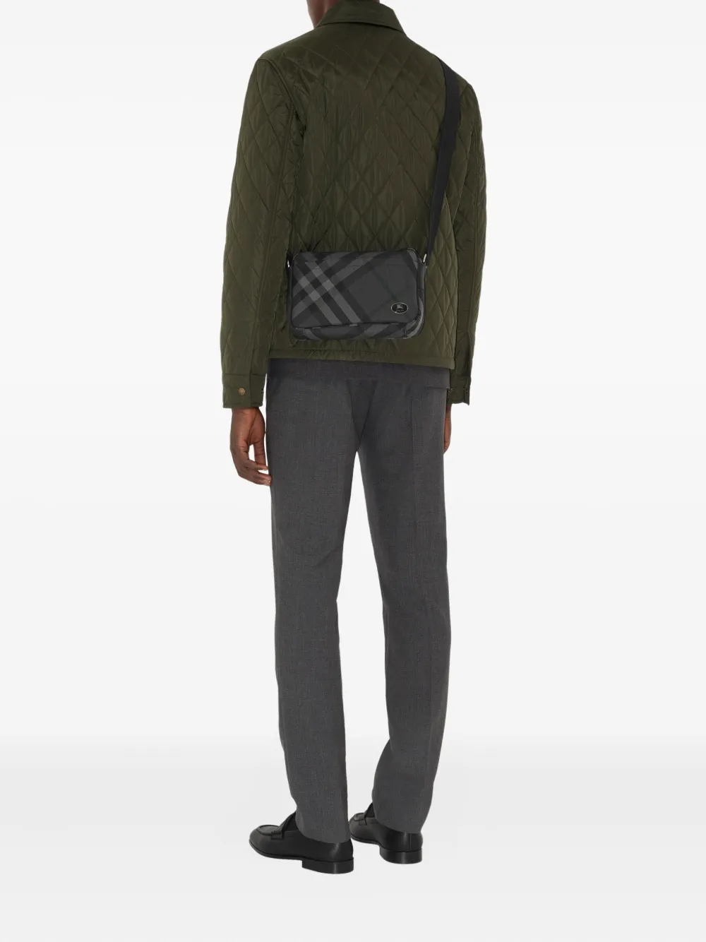 Burberry Geruite messenger tas - Zwart