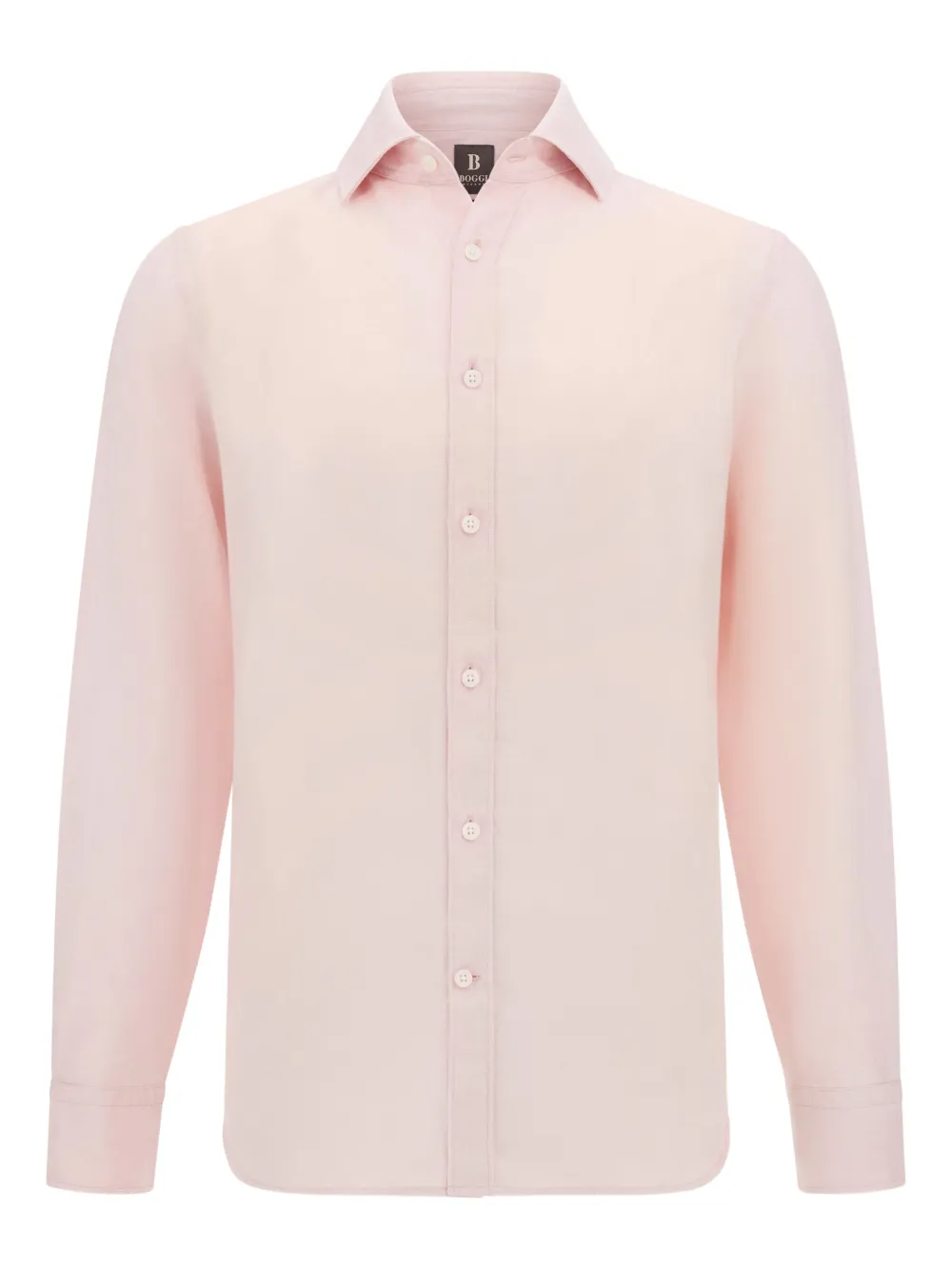 Boggi Milano Regular Fit Linen Shirt - ピンク Boggi Milano Regular Fit Linen Shirt - ピンク