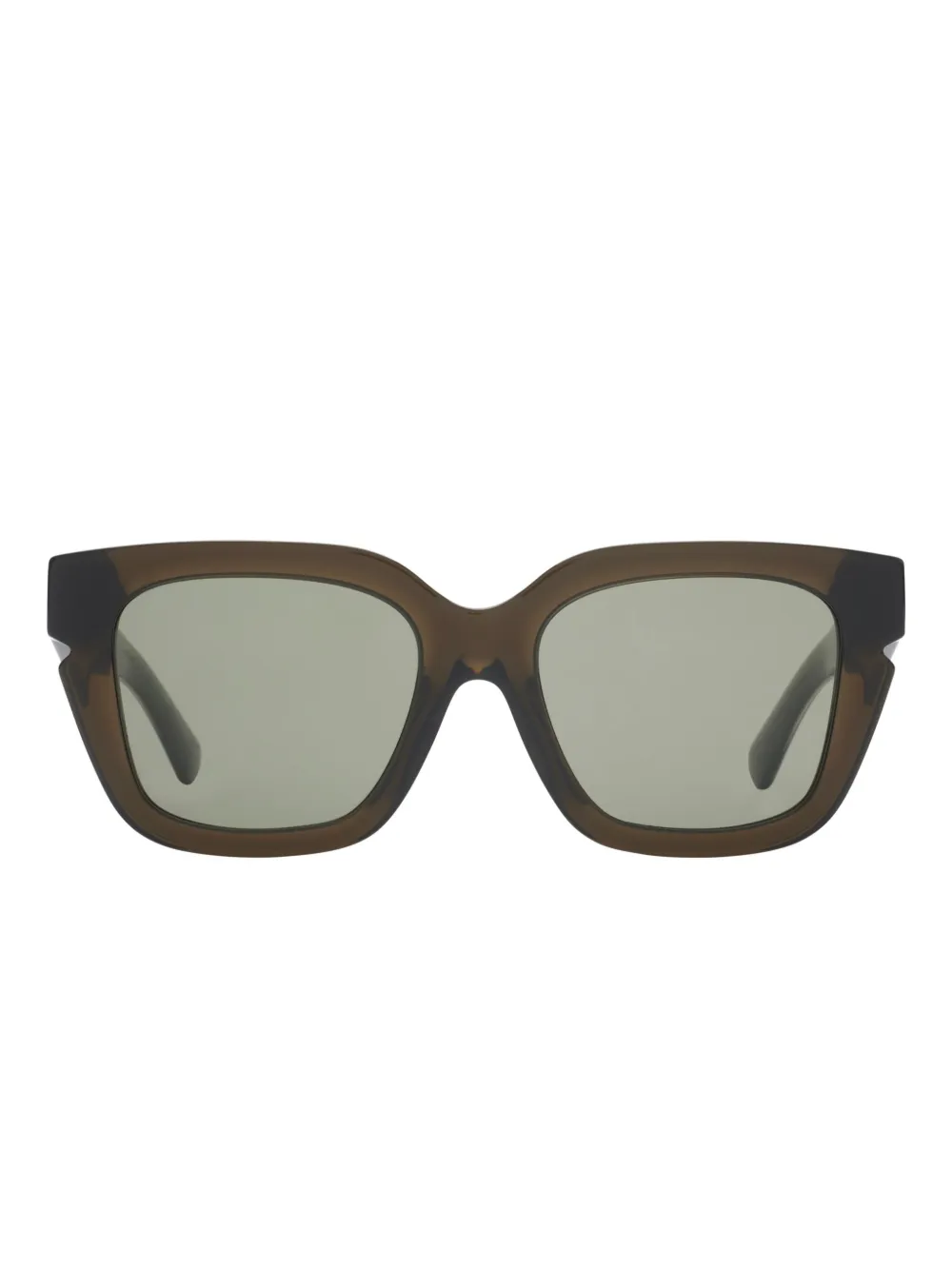 Burberry Eyewear Inlaid Check zonnebril Groen