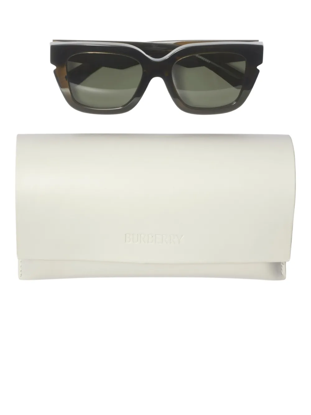 Burberry Eyewear Inlaid Check zonnebril Groen