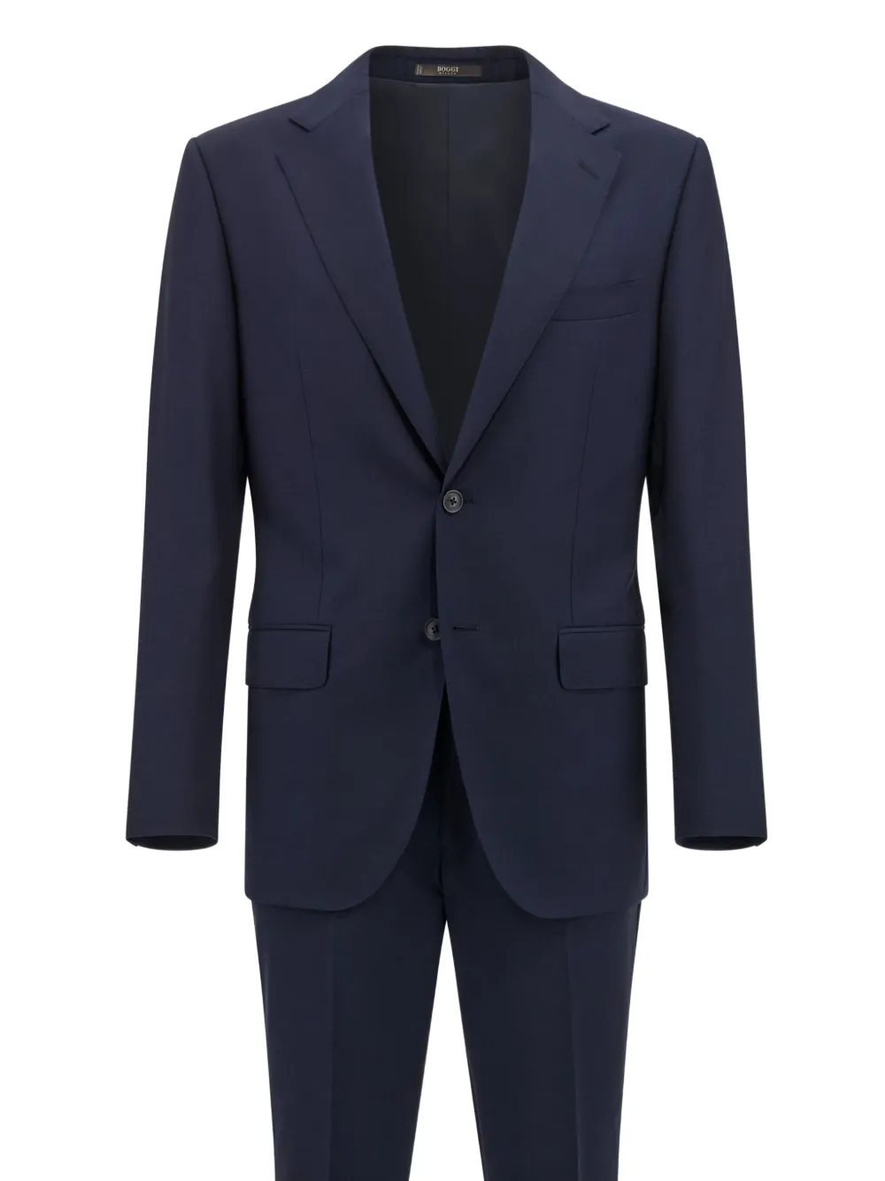 Boggi Milano Micro Pattern Suit in Pure Wool | Blue | Image 1
