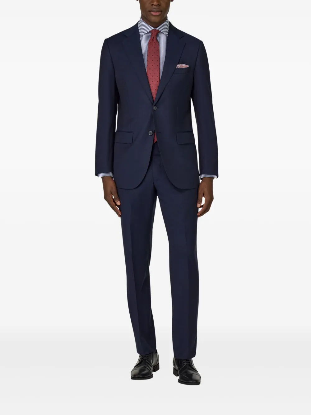 Boggi Milano Micro Pattern Suit in Pure Wool - Blauw