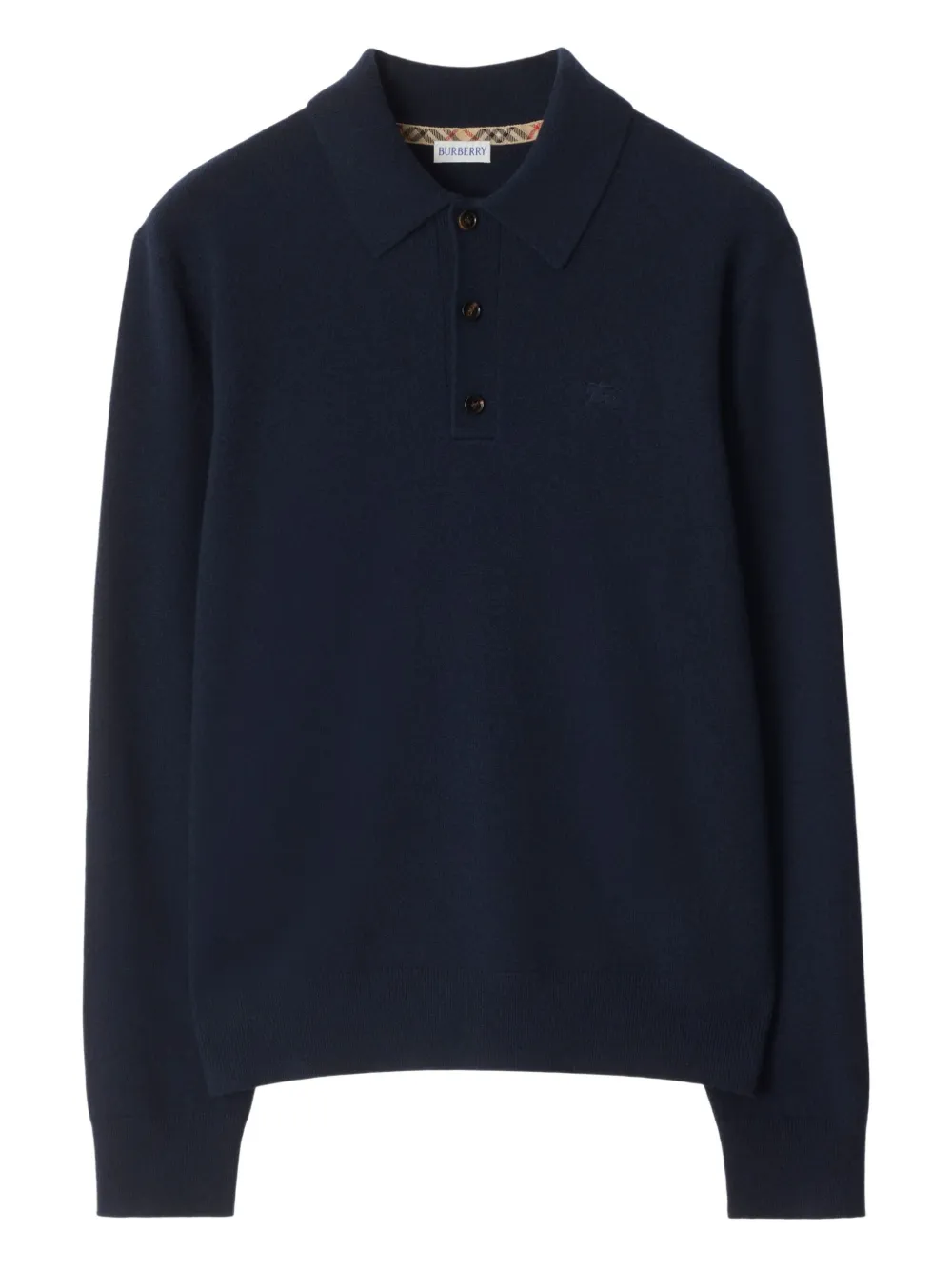 Burberry Poloshirt van kasjmiermix Blauw
